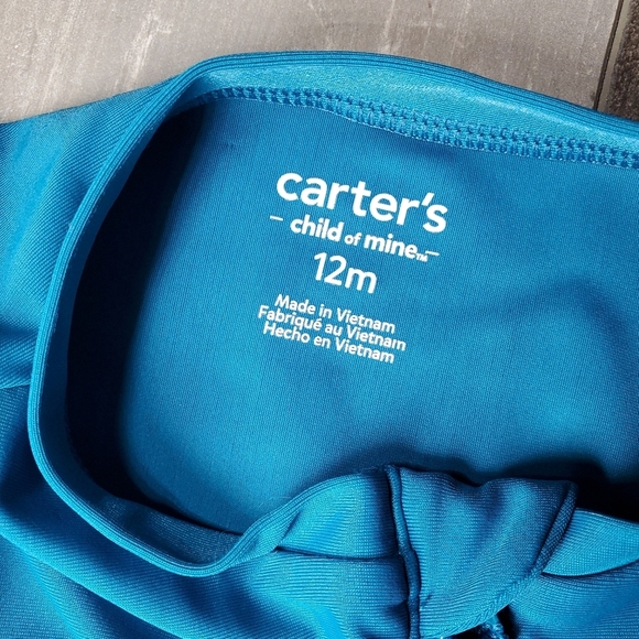 Rashguard And Swim Trunks 2pc Set By Carter's Child Of Mine Size 12m EUC - Picture 6 of 16